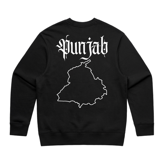 Map of Punjab Heavy Sweatshirt